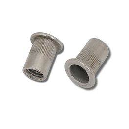 Flat Head Stainless Steel A4 Round Knurled Body Blind Rivet Nut