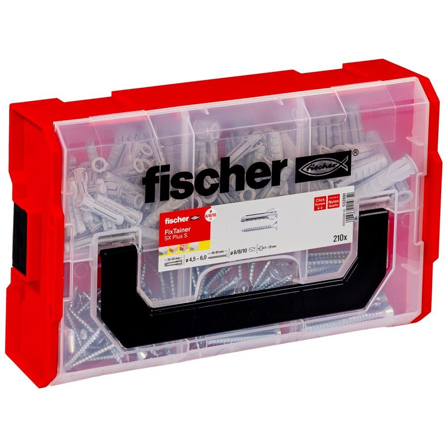 Fischer FixTainer SX Plus + Screws 105 Piece Set