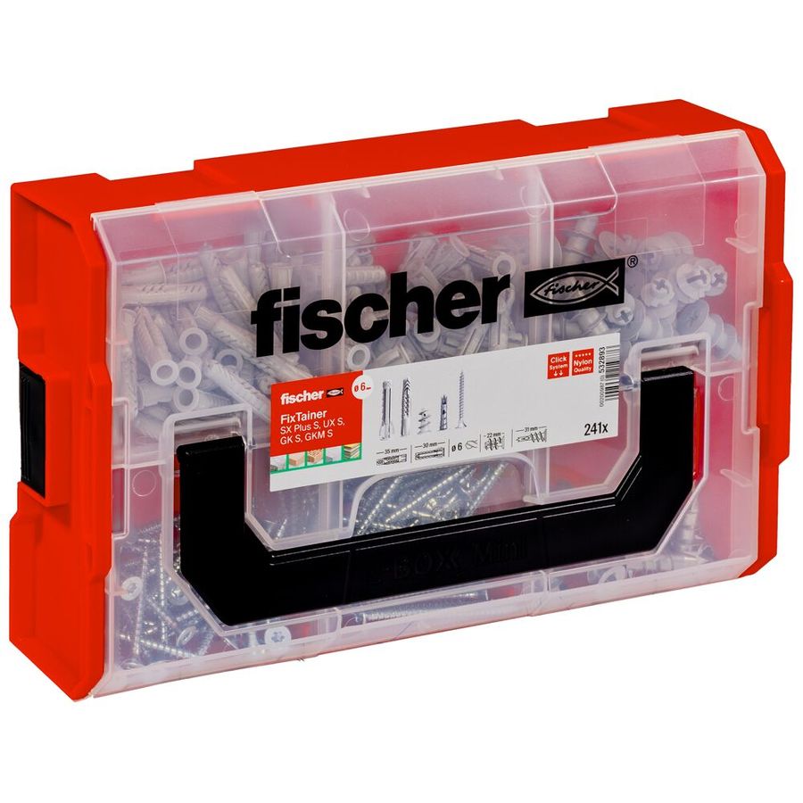 Fischer FixTainer UX, SX Plus, GKM + Screw 50 Piece Set