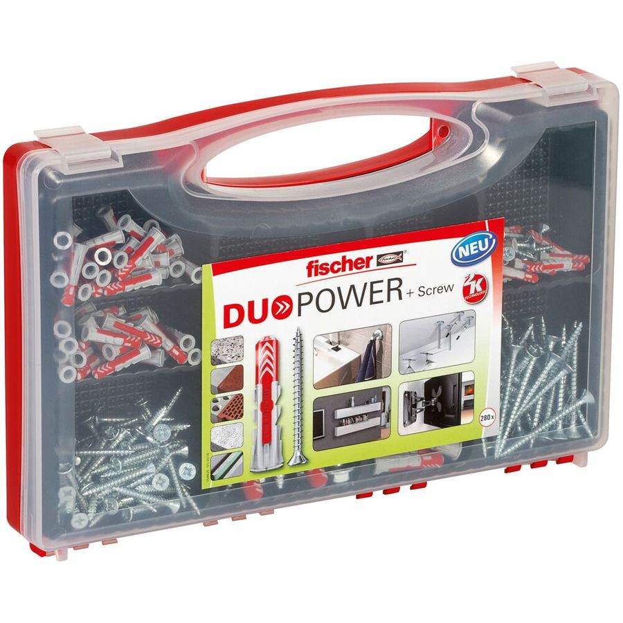 Fischer Red-Box DuoPower + Screws 140 Pieces