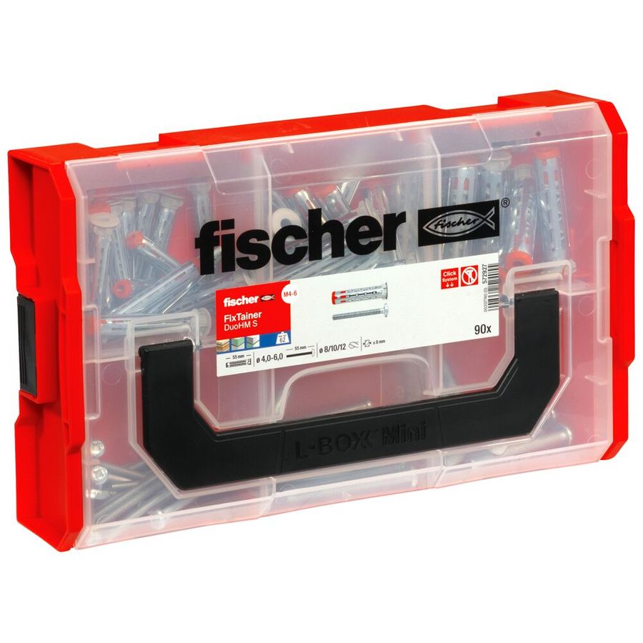 Fischer FixTainer DuoHM Cavity Fixing And Panhead Screw 45 Piece Set