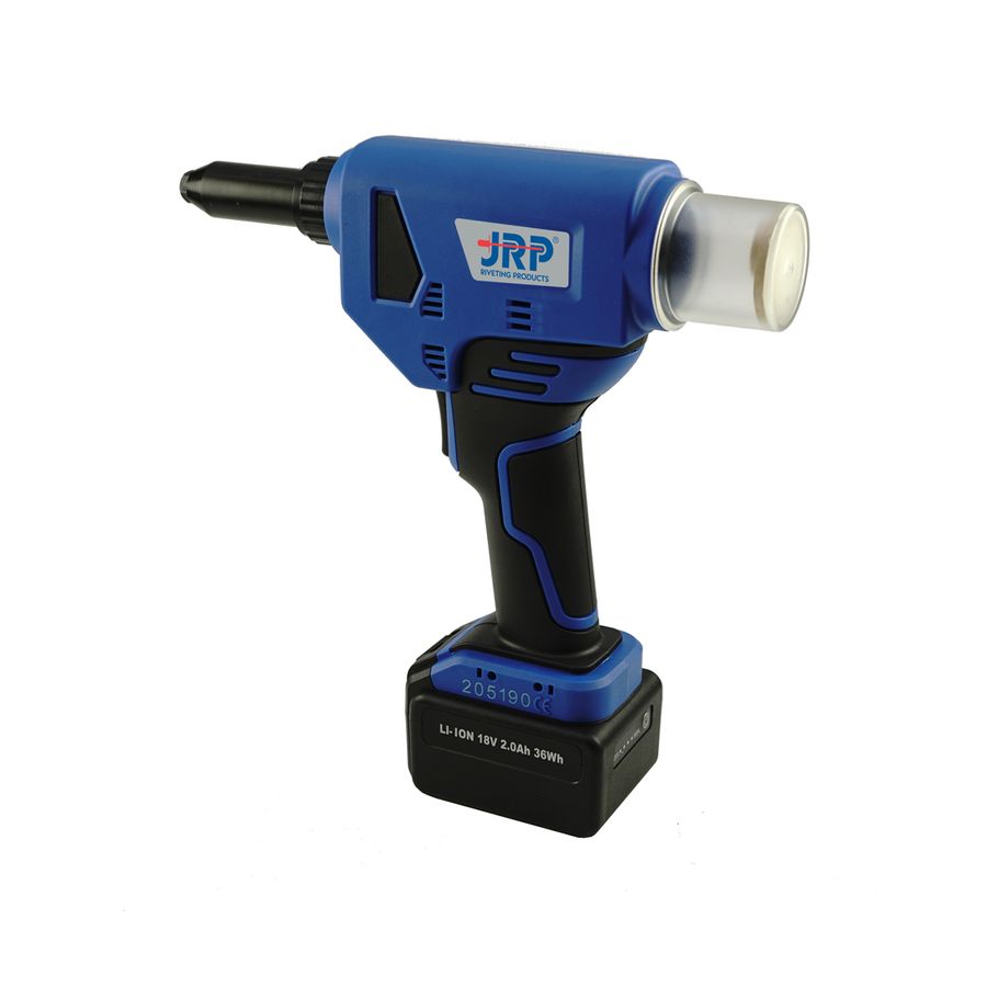 JRP RB66 Rivet Tool 3.2-6.4mm with 2 x 18v 2Ah Batteries, Charger & Case